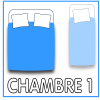 Chambre avec 1 lit double et 1 lit d'appoint 1 personne Grande chambre avec 1 lit double